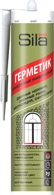 Sila PRO Max Sealant, силиконовый универсальный герметик, белый, 280 мл
